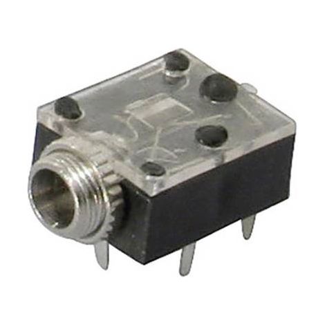 JACK 3.5 MM EMBASE FEMELLE HORIZONTALE TRU COMPONENTS 1559785 NOMBRE DE PÔLES (NUM): 3 STÉRÉO NOIR 1 PC(S) (1/2)