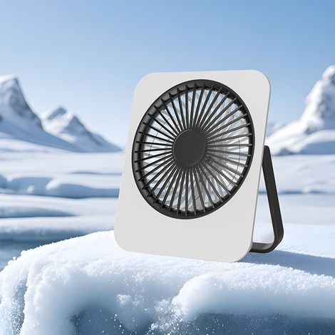 Petit ventilateur de bureau, vent fort, silencieux, extérieur, portable, fin, rechargeable par usb, mini ventilateur mural (1/5)