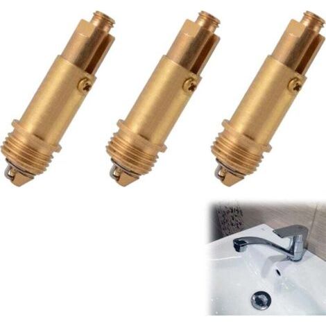 Lot de 3 bouchons de lavabo escamotables, remplacement pour lavabo, bouchon de vidange d'évier, boulons à clic pour lavabo escamotable, adaptés à la plupart des bouchons de vidange de lavabo de baigno (1/4)
