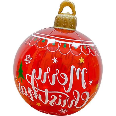 Décorations saisonnières et de fête décoration gonflable boule lumineuse de Noël pour cour porche piscine arbre fête décoration intérieur extérieur (1/5)