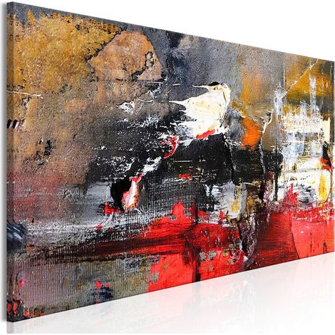 Tableau Fiery Rush Étroit - 120 x 40 cm (1/4)