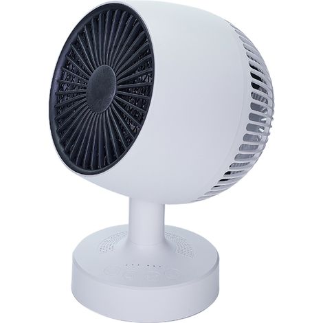 Radiateur électrique céramique PTC 500W oscillant silencieux pour bureau et maison blanc compact portable (1/5)