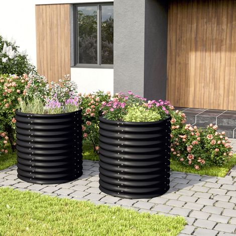 Vitavia Hochbeet "Terra 858", schwarz, 86 cm, Modell "Rund" (1/5)