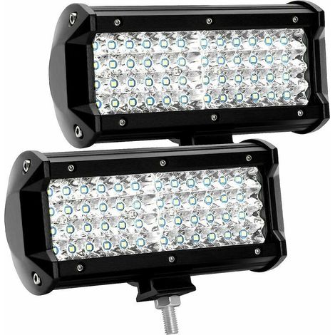 Faretto da lavoro a LED da 12 V e 300 W, 7 pollici, 144 W, faretto per auto a LED, 12 V, impermeabile IP67, faretto, fendinebbia a LED, 27.000 lm, luci da lavoro per auto, camion, trattore, SUV, barca
