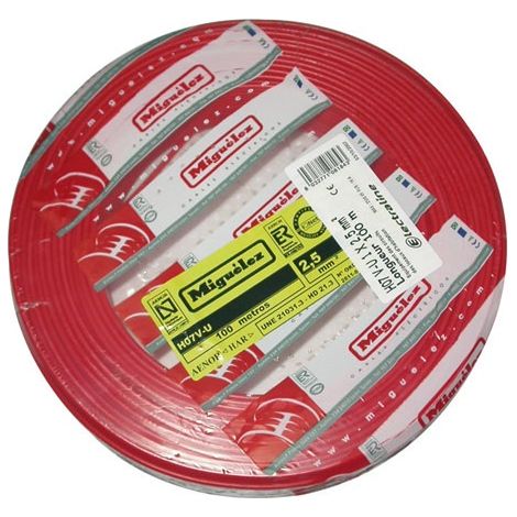 H07vu Kabel 2,5 100m Rot - Electraline