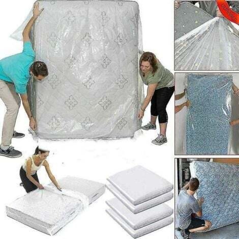 Protège-matelas imperméable, housse de protection de matelas, sacs de rangement en plastique-Crezuo (1/4)
