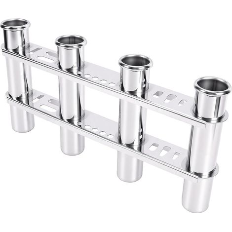 4-Tube Boat Rod Holder, 316 Stainless Steel Support (1/5)