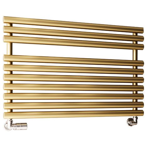 Sèche-serviette eau chaude doré de 590mm de haut et 900mm de large - 587 Watt - ROL590/900TKDSXBRA (1/5)