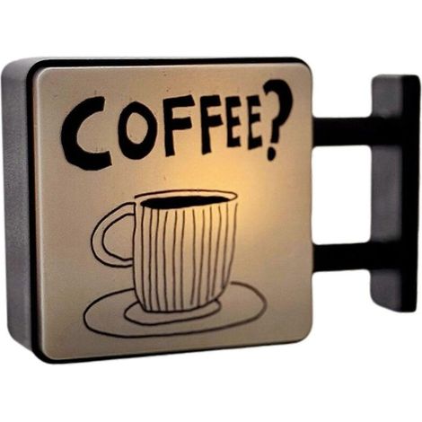 Leuchtender Kühlschrankmagnet, LED-Lampe, originelles Deko-Nachtlicht für Cafés, Geschenk für Kaffeeliebhaber (1/4)