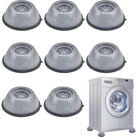 8 Pièces Tampons À Pied Machine À Laver, Patin Anti Vibration Machine à Laver Universel, Amortisseurs de Pieds Antidérapant pour Machine à Laver, Séchoirs et Meubles (1/5)