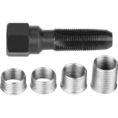 Kit Réparation Bougie M14, 5 Pcs Kit Réparation De Filetage De Bougie D'allumage De 14 Mm, Kit De Réparation De Filetage (1/4)