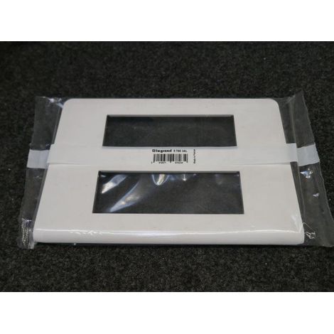 Plaque de finition Legrand MOSAIC blanc brillant 2x6 modules