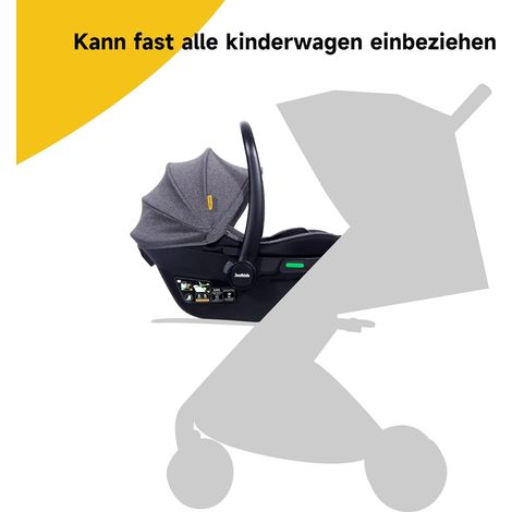 Siège auto bébé Jovikids, position inclinable à l'infini, groupe 0/0+ (40-87 cm), avec pare-soleil, harnais de sécurité 3 points et protections latérales (siège auto bébé uniquement). (1/5)