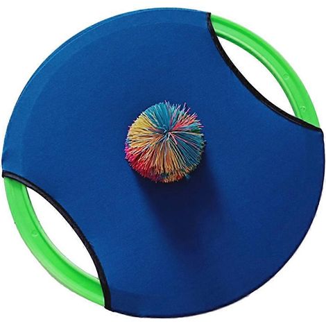 Jeu de trampoline en extérieur, 2 pièces, ensemble de boules volantes élastiques bleues (1/5)