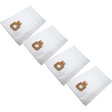 vhbw 20x Vacuum Cleaner Bag compatible with Bosch GAS 55 M AFC Professional Vacuum Cleaner - microfleece, 70.2 cm x 40 cm, White