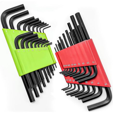 36 Pieces 1.27-8MM Allen Key Set Hollow Hexagonal Hex Key Wrench Metric Screwdriver Tool Kit for Repairing Bicycles, Motorcycles, Cars, Furniture, Appliances (1/5)