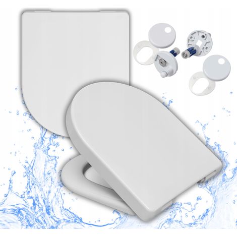Villeroy & Boch  Abattant WC O.Novo - Blanc - Antibactérien - Système de fermeture douce - Facile à nettoyer