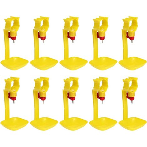 Abreuvoir Automatique Efficace pour Poulets 10 Pièces Gobelets Deau pour Volailles Fontaines À Eau pour Poulaillers Propres (1/5)