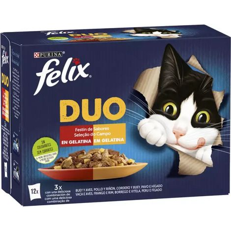 Purina Felix Duo Festín de Sabores - Sobres en Gelatina (1/5)