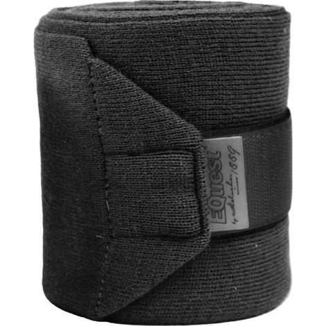 EQuest Acryl-Strickbandagen für Pferde, anthrazit, 2er Set - 4,5 m (1/5)