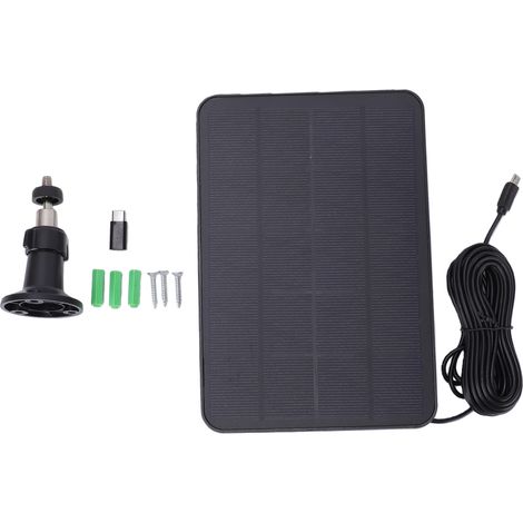 Pannello solare da 6W 12V impermeabile con uscita da USB a Type-C, ad alta efficienza, portatile e leggero, ideale per illuminazione da giardino, ventilatori e pompe. (1/5)