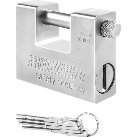 Youyijia Container Padlock 94mm Heavy Duty Padlock Lock Waterproof 5 Keys for Garage Warehouse Shipping, Container, Garage, Shed, Motorbike, (Silver)