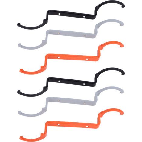 Kit de 6 clés de verrouillage pour conduits, en acier allié, pour serrer ou desserrer les écrous de blocage dans les espaces restreints (1/5)