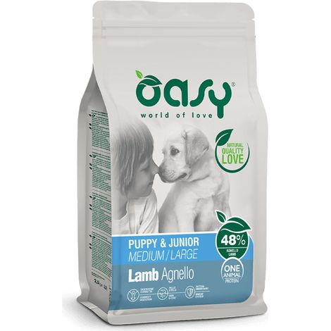 Cane Puppy Medium Large con Agnello 2,5-12 kg OASY - size 2