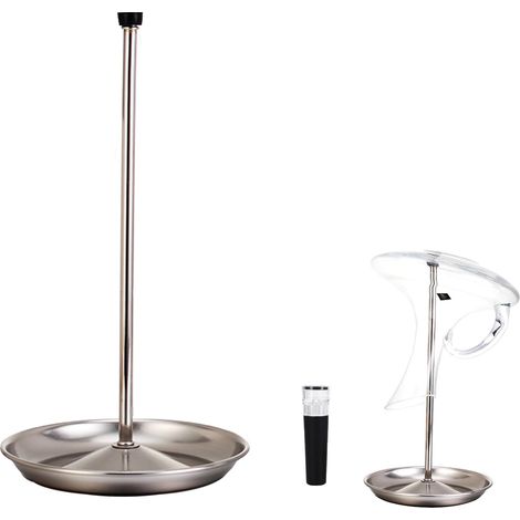 Support Carafe De Vin, Egouttoir Bouteille, Support De Carafe Amovible, Support à Carafe En Acier Inoxydable, Égouttoir Porte-Bouteille Decanter Rack, Pour Le Réveil, Cuisine, Table à Manger, Bar (1/5)