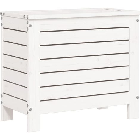 Maison Exclusive - Gartenhocker Weiß 62x31,5x52 cm Massivholz Kie