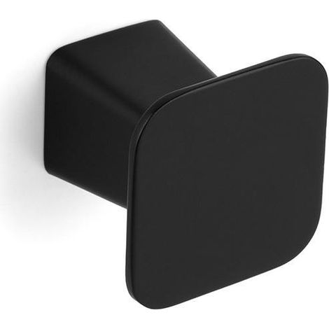 pomo prism de viefe. medida 32x32. altura h28. acabado blanco mate y negro mate acabado negro mate