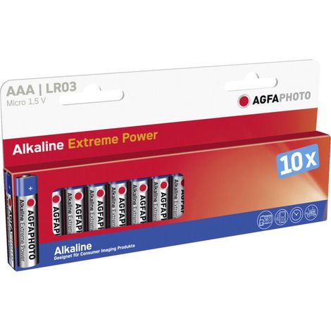 AgfaPhoto Batterie Alkaline Power -AAA LR03 Micro 10St.