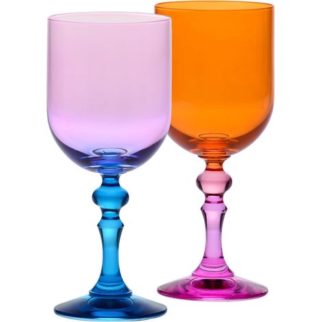 Verres à Vin Rose-Orange, lot de 2, 300 ml, Collection Bubble (1/5)