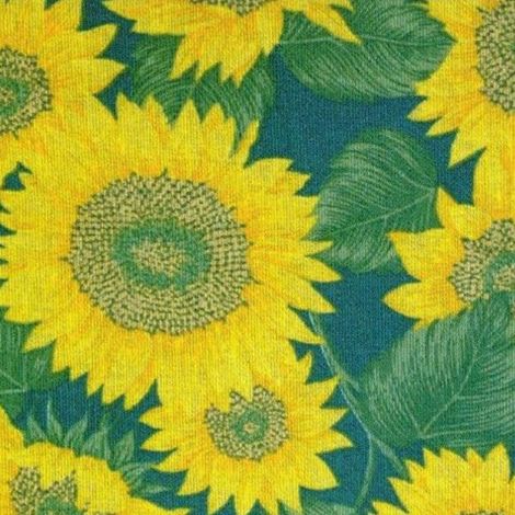 Cortina de sol de algodón ecológico con girasoles 150x250 Xtra