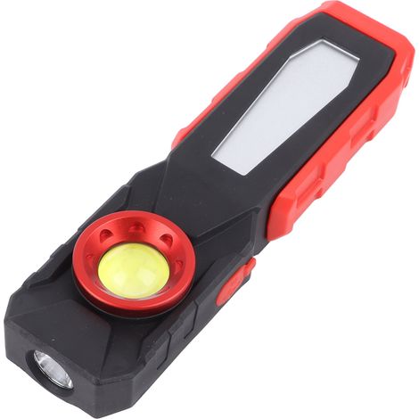 Lampe de travail rechargeable avec aimants et crochets pliables, lampe de travail LED flexible de 2000 mAh pour la réparation automobile (1/5)