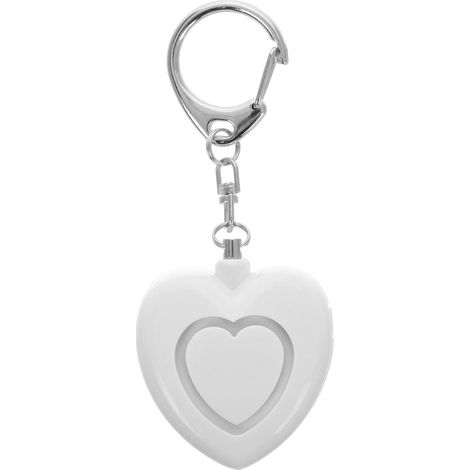 Alarme de poche blanche – Lampe torche – Porte-clés – Sirène autodéfense – Femmes et seniors (1/5)