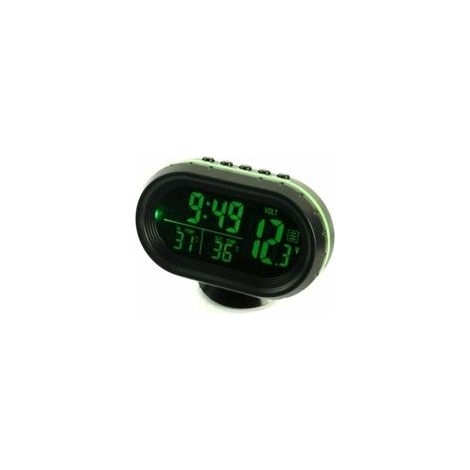 Horloge thermomètre numérique voltmètre de voiture 4 en 1 – Alarme avec rétro-éclairage LED – Indicateur de température - Plage -10℃ à 50℃ (1/5)