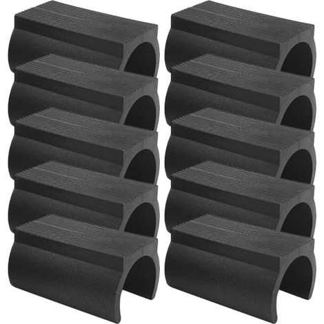 Embouts pour Chaises Lot de 10 Pièces 19mm, en Plastique Noir (1/5)
