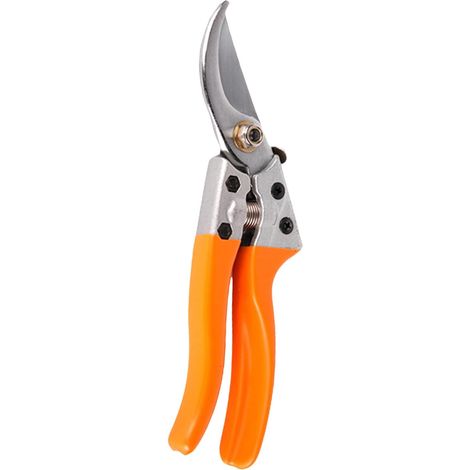 Sécateur de Jardin en Métal, Coupe Manuelle pour Branches Système Amortisseur, Poignée Antidérapante, pour Plantes et Rameaux, Usage Jardinier Débutant (1/5)