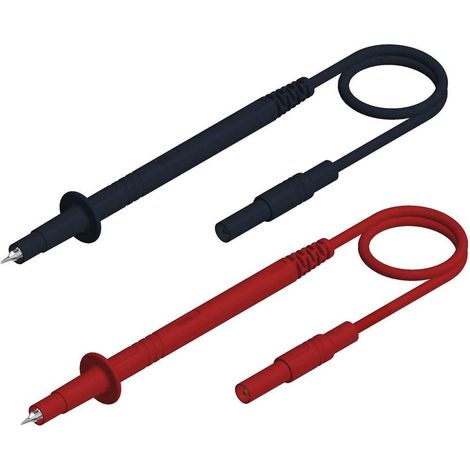 SKS Hirschmann PL 2600 S Set de cables de medida negro rojo