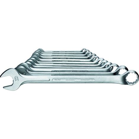 Jeu de clés mixtes en acier au vanadium 31CrV3, Quantité : 11 pièces, Contenu 8 9 10 11 12 13 14 15 17 19 22 mm (1/5)