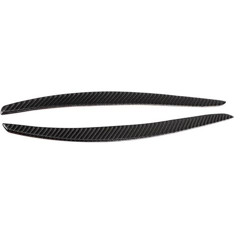 Paire D'autocollants pour Sourcils de Phare en Fibre de Carbone, Véritable Matériau en Fibre de Carbone, Améliore L'aspect Sportif Avant, Installation à DéColler et à Coller, (1/5)