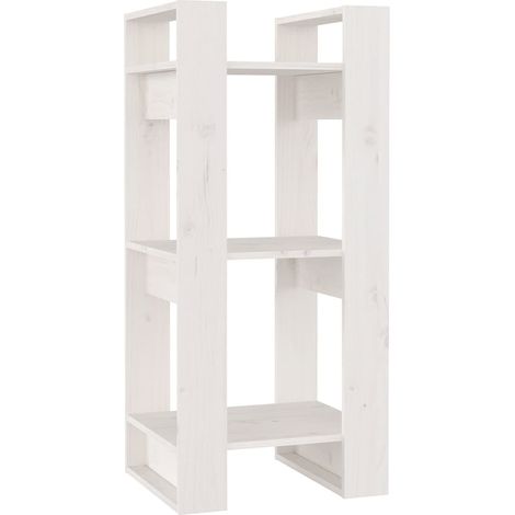 Maison Exclusive - Bücherregal/Raumteiler Weiß 41x35x91 cm Massiv (1/5)