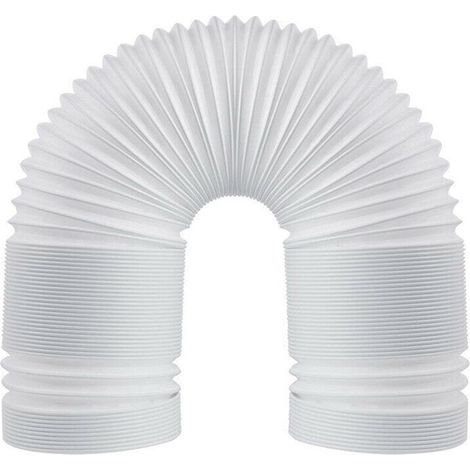 Tuyau d'échappement flexible en PVC, 130 mm (5 pouces) universel avec longueur 3 m, pour climatiseur, hotte aspirante, sèche-linge. (1/5)