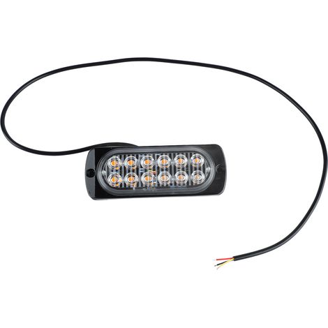 Feu stroboscopique 12 LED pour camion et utilitaire, 12-24V, étanche, haute intensité, vision claire, clignotement rapide (1/5)