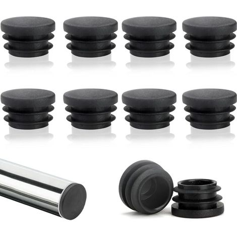 Juego de 10 tapas redondas para listones, 22 mm – Plástico PE resistente – Protección para muebles y suelos – Reducción de ruido -Crezuo