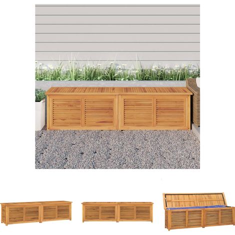 The Living Store - Gartenbox mit Beutel 200x50x53 cm Massivholz Teak (1/5)