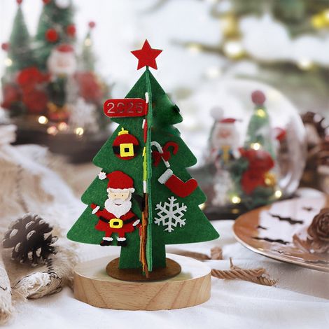 Arbre De Noël En Feutrine - Kit De Décoration DIY Pour Enfants - Décor Festif Pour Intérieur - 2 Pièces (1/5)
