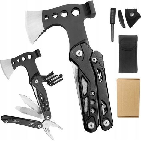 Multifunktions-Taschenmesser 17 in 1 Multifunktionswerkzeug Axt Messer Säge Hammer
