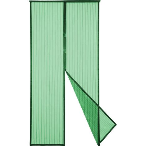 2pz Mosquitera Cierre Magnético Imán 140x245 para Casa Camping Ventanas  Color: Verde